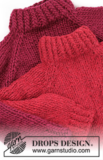 Red Embers Sweater / DROPS 245-30 - Jersey a punto con 1 hilo de DROPS Polaris o 4 hilos de DROPS Air. La labor está realizada de arriba abajo con raglán. Tallas S - XXXL.