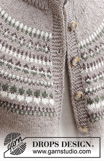 Boreal Circle Cardigan / DROPS 246-10 - Casaco tricotado de cima para baixo para homem em DROPS Karisma. Tricota-se com encaixe arredondado e jacquard norueguês. Do S ao XXXL.
