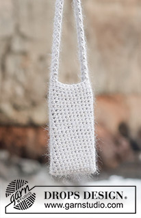 Such a Breeze Bag / DROPS 247-8 - Crocheted bag with 1 strand DROPS Paris and 1 strand DROPS Kid-Silk. Piece is worked bottom up.