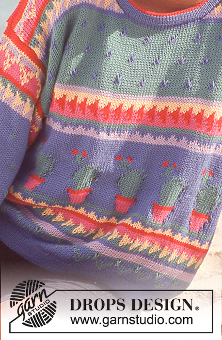 Desert Adventure / DROPS 30-9 - DROPS sweater with pattern borders in “Muskat”. Size S – L.