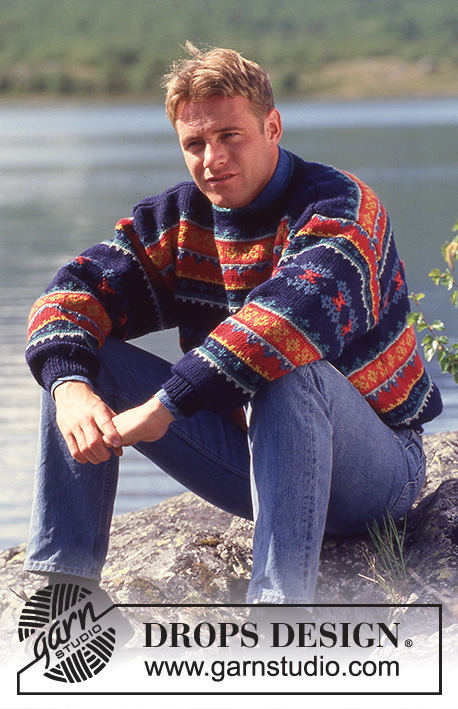 DROPS 31-3 - Drops Sweater with old fashioned pattern repeats in “Alaska”

