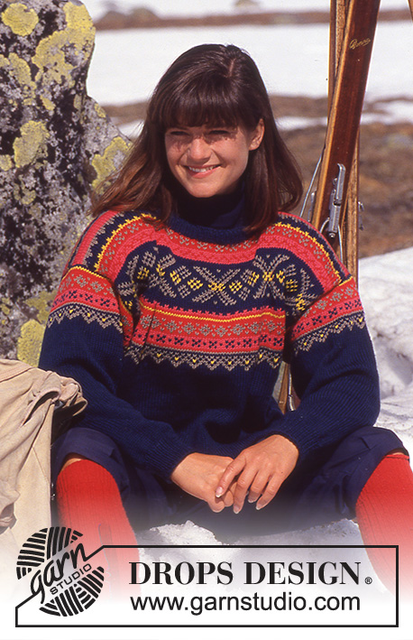 DROPS 32-24 - Sweter na drutach, z żakardem norweskim, z włóczki DROPS Karisma Superwash. Damski lub męski. Od S do L.