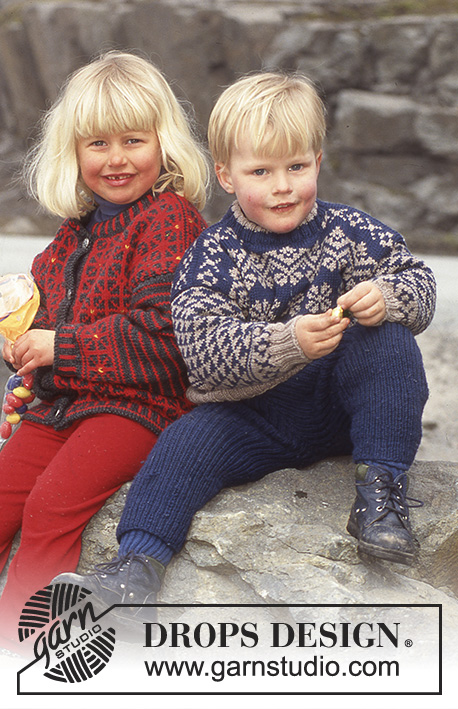 Lille Otto / DROPS 47-5 - Sweater til børn i Karisma med nordisk mønsterborter