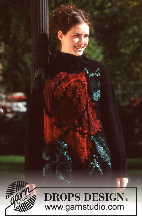 Perfect Bloom / DROPS 58-11 - Sweter na drutach, z włóczek DROPS Karisma Superwash i Cotton Viscose.