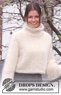 Carla Sweater / DROPS 63-18 - Stickad tröja i 2 trådar DROPS Alaska och 1 tråd Vienna eller Melody