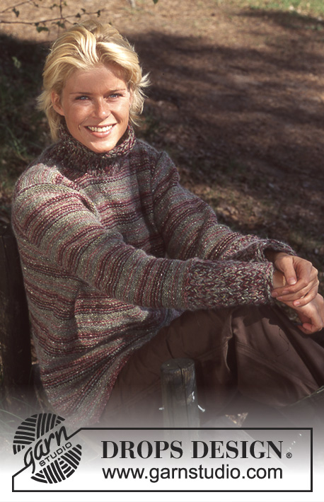 Outdoor Life / DROPS 66-16 - DROPS genser i Karisma Angora-Tweed og Tynn Cotton Chenille