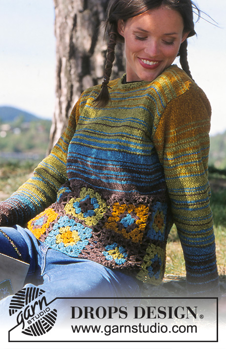 Natural Living / DROPS 66-22 - Sweter na drutach z włóczki DROPS Tynn Chenille lub DROPS Karisma