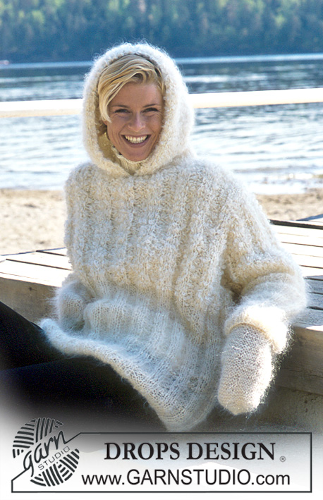 Captivating / DROPS 67-6 - Sweter na drutach, z włóczek DROPS Puddel, Vienna i Alaska