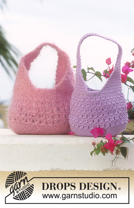 DROPS 69-26 - DROPS Crocheted Purse in Muskat or Vienna  