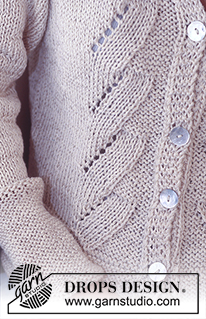 DROPS 73-1 - Sweter przez głowę i rozpinany sweter na drutach, z włóczek DROPS Coton Viscose i Safran