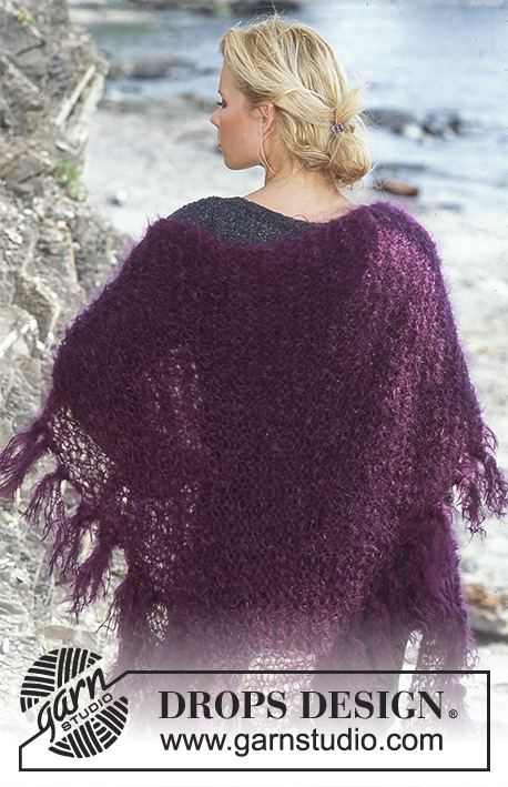 All the Luck / DROPS 75-19 - DROPS Pullover in Passion. Shawl in Vienna
