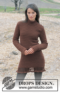 DROPS 91-27 - DROPS Crocheted Dress in Karisma Superwash	