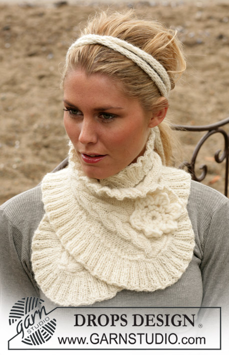 DROPS 98-1 - DROPS Neck warmer and hair band in Alpaca 