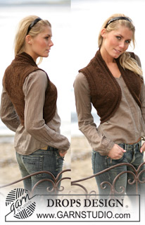 DROPS 98-38 - DROPS Vest with textured pattern in Alpaca