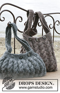 The Seafarer / DROPS 98-55 - DROPS Bag with cable pattern in Snow 
