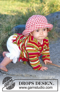 Summer Wish / DROPS Baby 10-4 - DROPS bluse eller jakke med striber i 
BabyMerino
