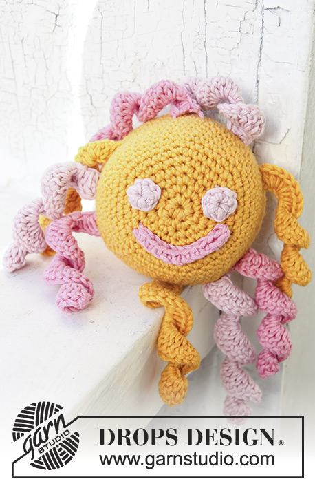 Sunny Smile / DROPS Baby 13-30 - Heklet sol i DROPS Safran eller DROPS Muskat. 
