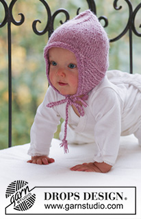 Sweet Pixie / DROPS Baby 16-13 - Bonnet bébé et enfant tricoté avec 2 fils DROPS Alpaca