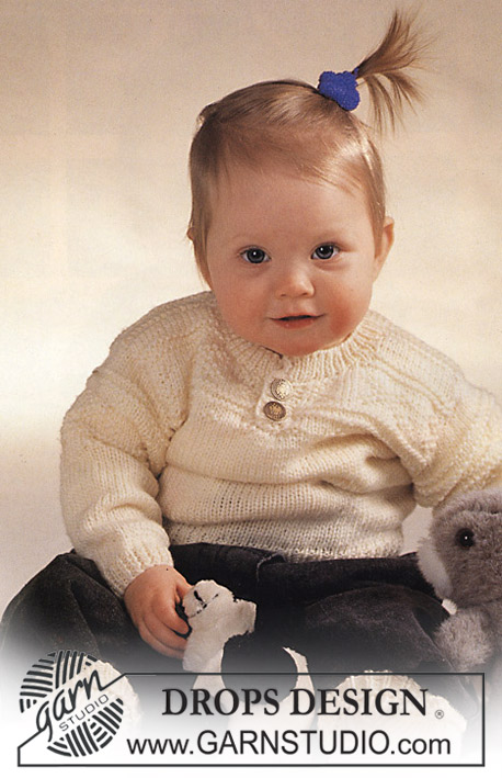 DROPS Baby 2-10 - DROPS trui met textuurpatroon, sokken en wanten van “Karisma”.