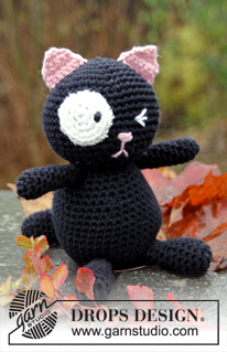 Sylvester / DROPS Baby 21-44 - Crochet cat in DROPS Paris