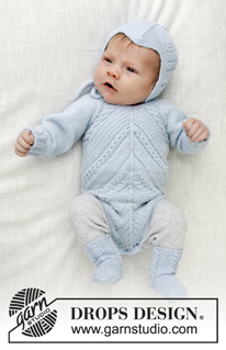 Celestina / DROPS Baby 31-6 - Body tricoté pour bébé, avec point ajouré et torsades, en DROPS BabyMerino. De la taille prématuré au 4 ans.