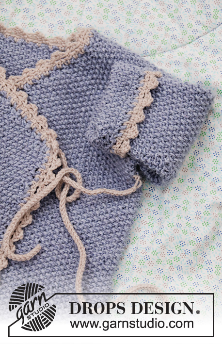 Baby Talk / DROPS Baby 33-30 - Knitted overall and hat for baby with moss stitch, garter stitch and crochet edge. The set
is knitted in DROPS BabyMerino.
Size overall: 1 month to 2 years 
Size hat: Premature to 4 years