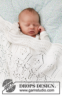 Memory Maker / DROPS Baby 33-35 - Knitted blanket for baby in DROPS Cotton Merino.