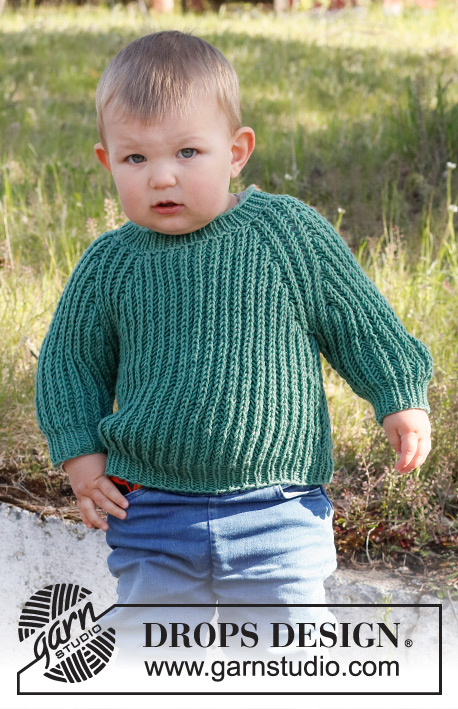 Clothing Unisex Kids Clothing Unisex Baby Clothing Jumpers size 2-12 years Knitted sweater for children in DROPS Merino Extra Fine 