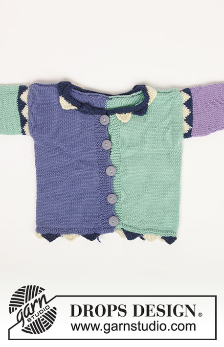 Jester / DROPS Baby 4-9 - Strikket sett med jakke, bukse og sokker til baby og barn i DROPS Alpaca. Arbeidet strikkes med flerfarget mønster. Størrelse 3 mnd - 4 år.