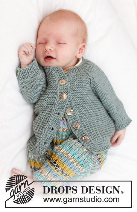 Dream Plan Cardigan / DROPS Baby 45-1 - Knitted jacket for baby in DROPS Merino Extra Fine. The piece is worked top down with raglan, garter stitch and stocking stitch. Sizes 0 - 4 years.