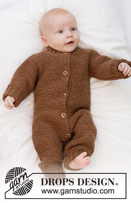 Winter Ready / DROPS Baby 45-9 - Knitted jumpsuit for babies and children in DROPS Lima. The piece is worked bottom up with garter stitch. Sizes 0 – 4 years.