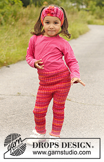 Nellie / DROPS Children 22-11 - Gestrickte Hose für Kinder mit Rippenmuster in DROPS Fabel. Größe 3 bis 12 Jahre.
