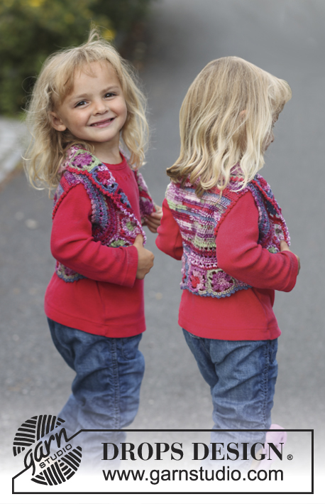 Tilda / DROPS Children 22-29 - Crochet DROPS bolero in Fabel. Size 3 - 12 years.