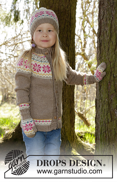 Prairie Fairy / DROPS Children 27-5 - Gilet tricoté avec jacquard nordique et empiècement arrondi, en DROPS Lima. Pour enfant, du 3 au 12 ans.