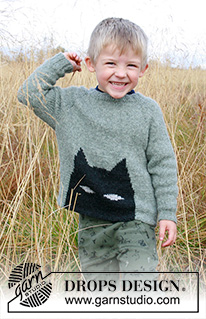 To the Rescue! / DROPS Children 34-16 - Strikket genser med flaggermus til barn i DROPS Sky. Arbeidet strikkes ovenfra og ned med raglan. Størrelse 2-12 år.