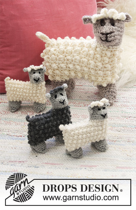 Big Dolly / DROPS Children 35-8 - Crocheted sheep in DROPS Snow or 2 strands DROPS Big Merino.