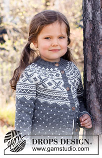 North Star Jacket / DROPS Children 37-2 - Knitted jacket for children in DROPS Karisma. The piece is worked top down with round yoke and Nordic pattern. Sizes 2 – 12 years.