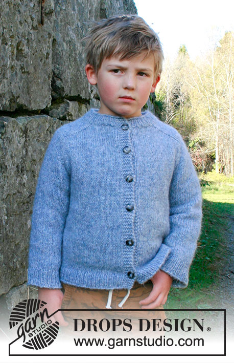 Outdoor Adventure Jacket / DROPS Children 40-17 - Knitted jacket for children in DROPS Air. The piece is worked top down, with saddle shoulders. Sizes 3 – 14 years.