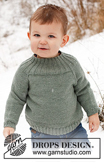 First Leaf / DROPS Children 41-9 - Knitted sweater for children in DROPS BabyMerino. The piece is worked with rib and raglan, top down. Sizes 2 to 12 years.