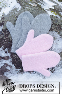 Snowslide Mittens / DROPS Children 47-34 - Dětské plstěné rukavice - palčáky pletené z příze DROPS Lima. Velikost: 2 - 12 roky.