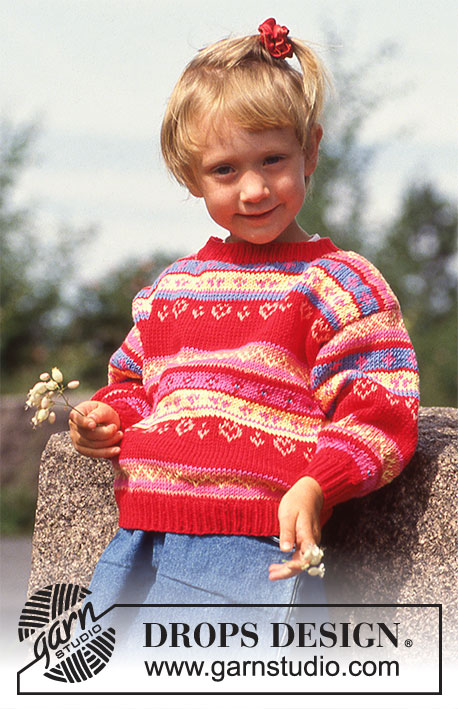 DROPS Children 5-5 - Patterned sweater in Muskat