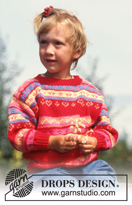 DROPS Children 5-5 - Mintás pulóver Muskat fonalból