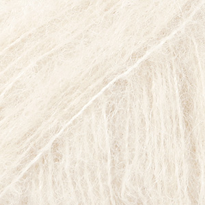DROPS Brushed Alpaca Silk uni colour 01, luonnonvalkoinen