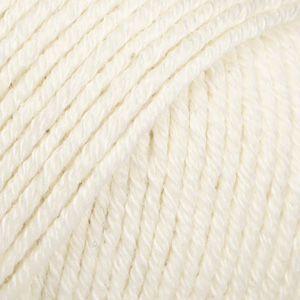 DROPS Cotton Merino uni colour 01, blanco hueso