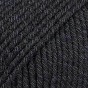 DROPS Cotton Merino uni colour 02, fekete