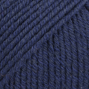 DROPS Cotton Merino uni colour 08, marineblå