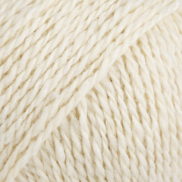 DROPS Soft Tweed uni colour 01, blanco hueso
