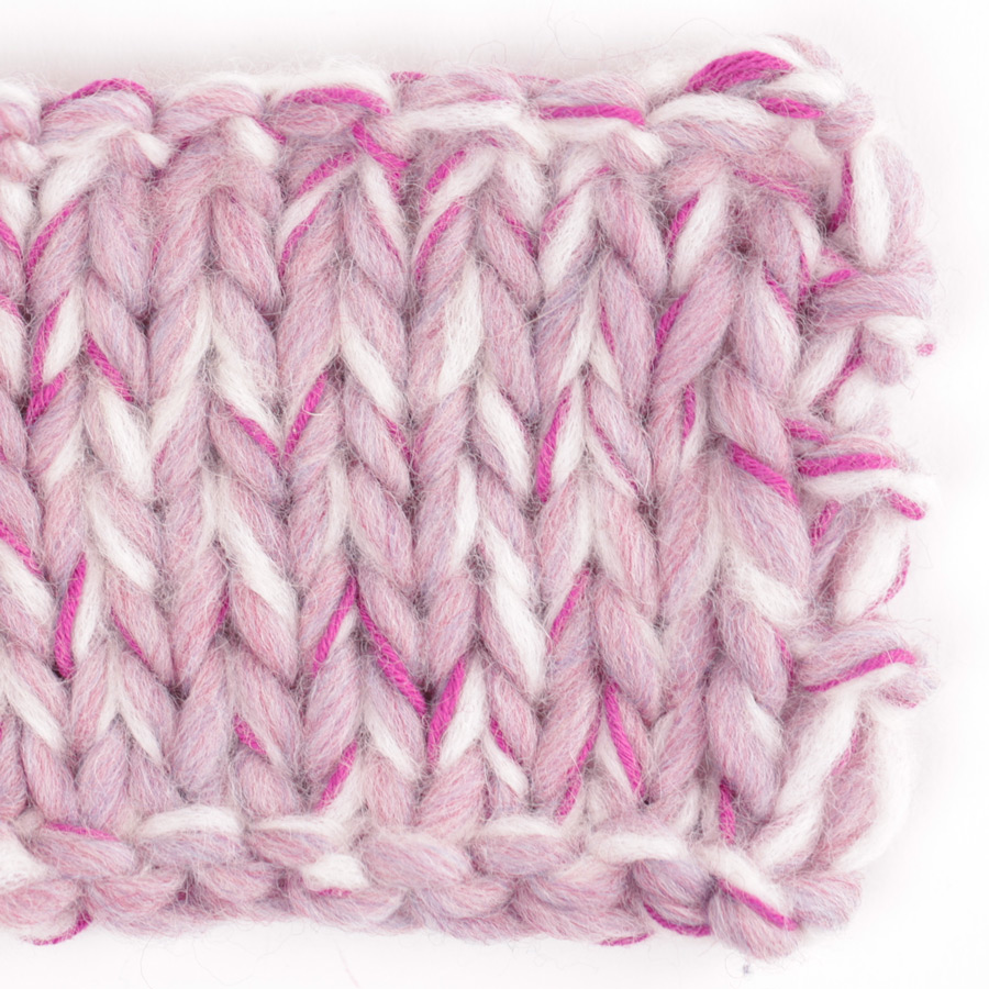 Yarn combinations knitted swatches