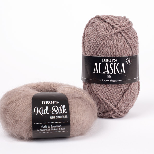 DROPS yarn combinations alaska55-kidsilk12
