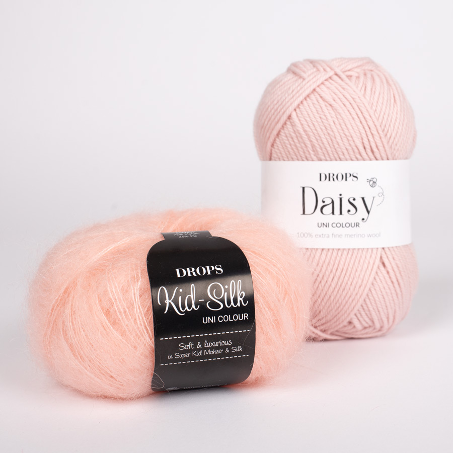 DROPS yarn combinations daisy06-kidsilk53